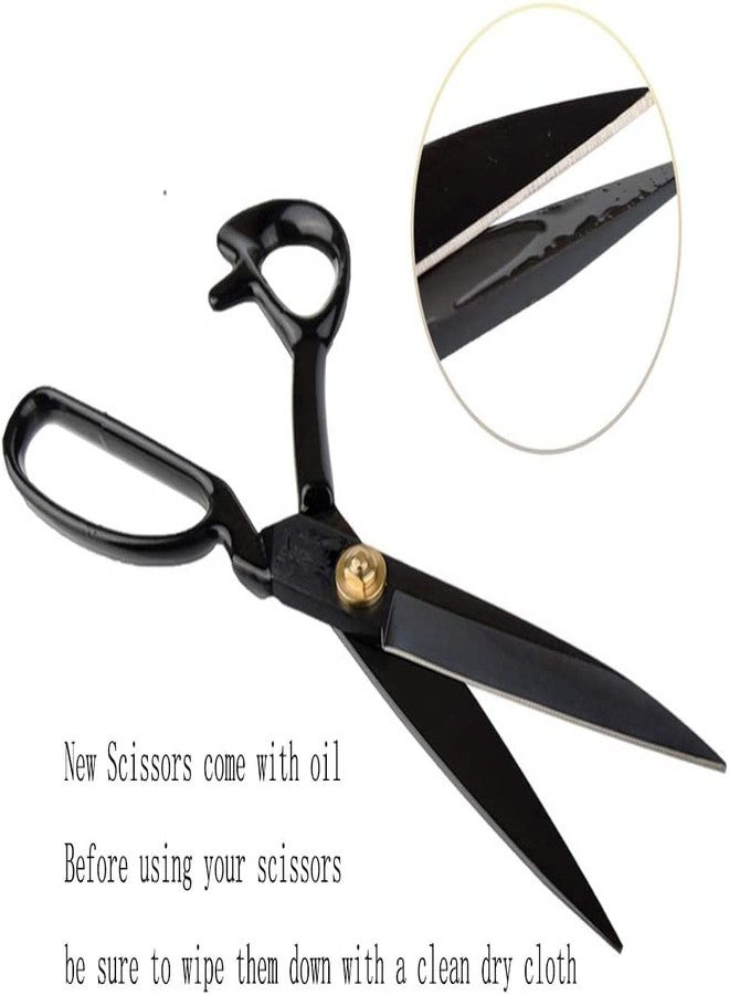 PUTHAK Sewing Fabric Scissors Black Professional Scissor Heavy Duty Industrial Strength High Carbon Steel Shears for Fabric Leather Paper Craft Home Tailors Dressmakers (12 inch) - Image 5